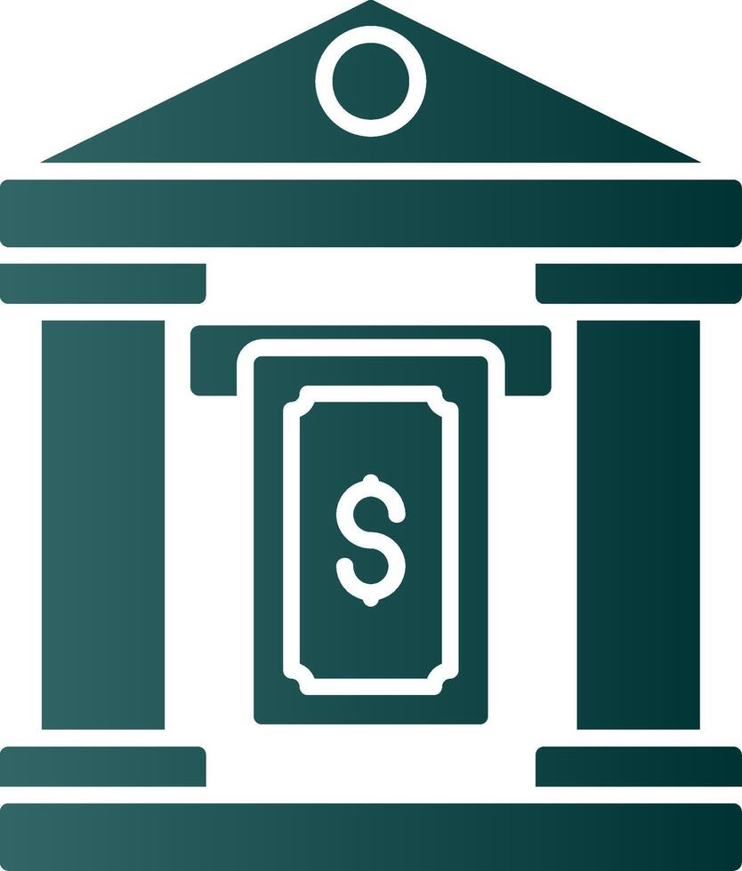 Cash Withdraw Glyph Gradient Icon vector