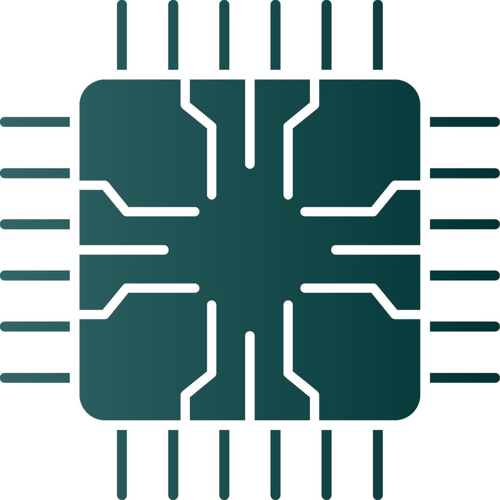Chip Glyph Gradient Icon vector