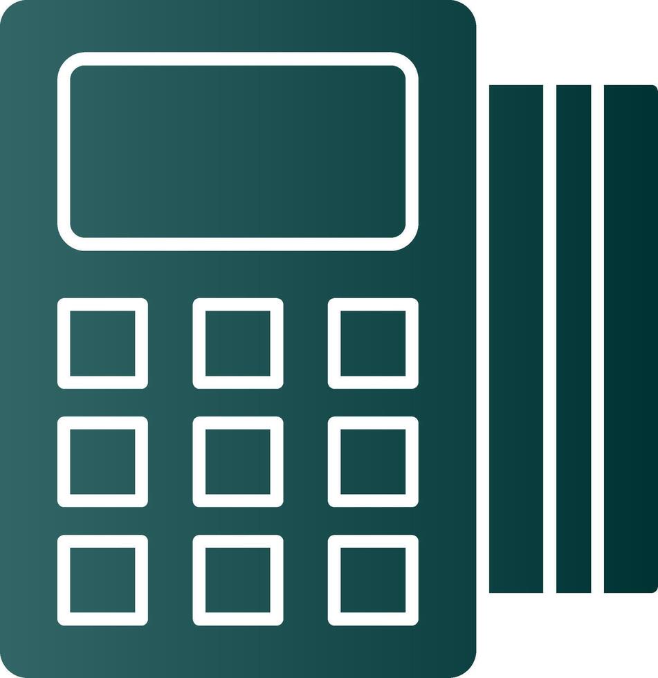 Pos Terminal Glyph Gradient Icon vector