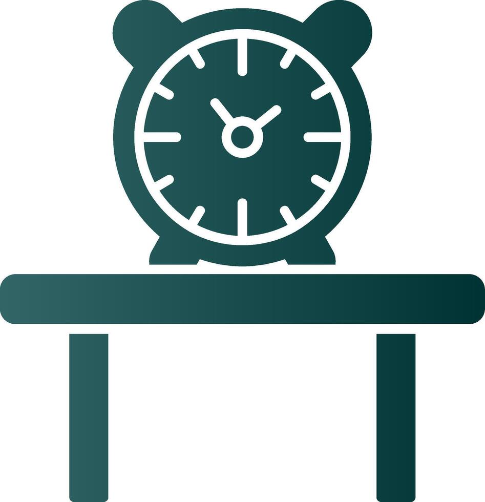 Table Watch Glyph Gradient Icon vector