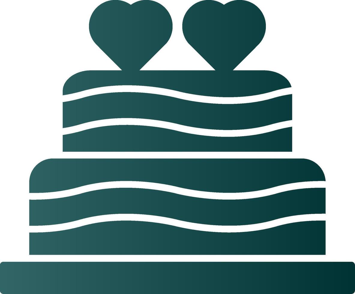 Wedding Cake Glyph Gradient Icon vector