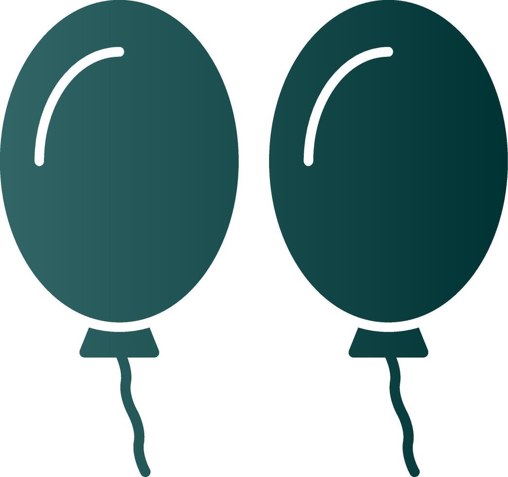 Balloons Glyph Gradient Icon vector