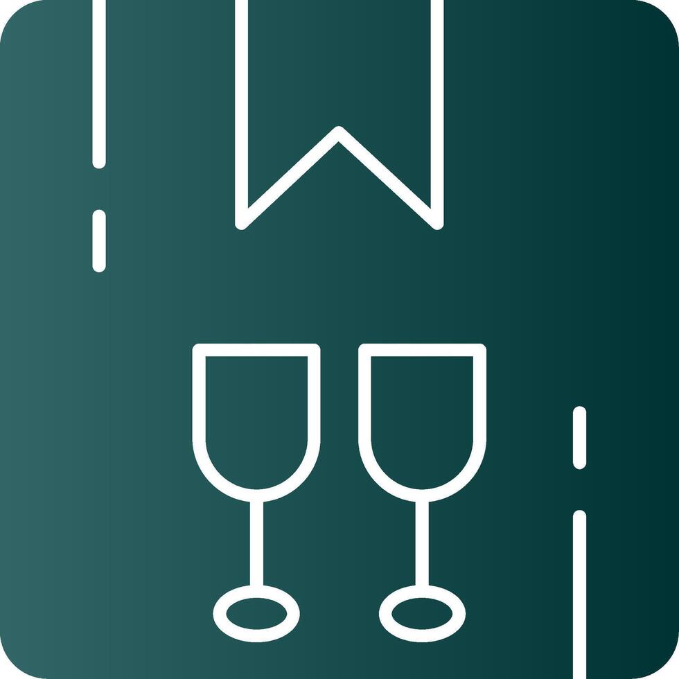Fragile Glyph Gradient Icon vector