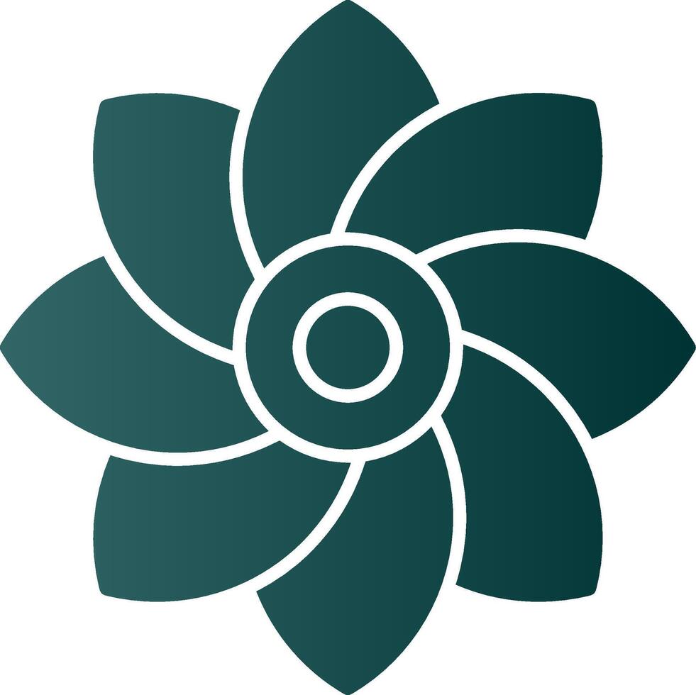 Flower Glyph Gradient Icon vector