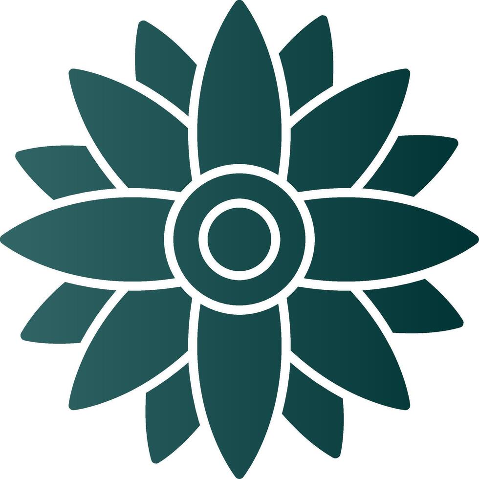 Sunflower Glyph Gradient Icon vector