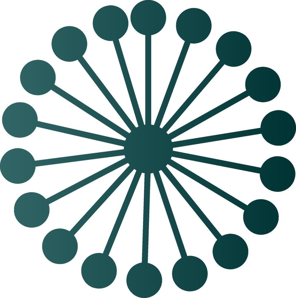 Mimosa Glyph Gradient Icon vector
