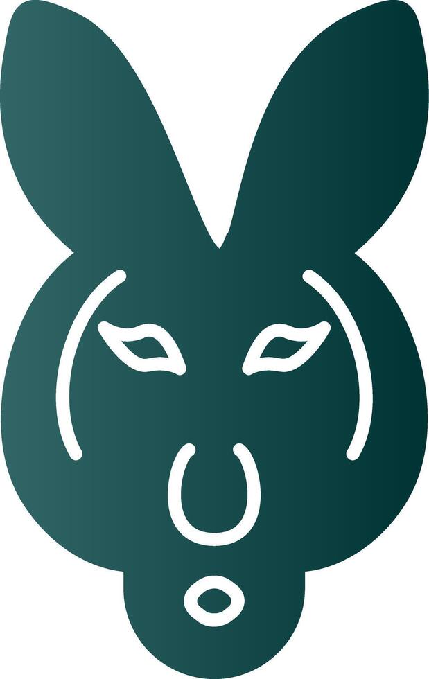 Kangaroo Glyph Gradient Icon vector