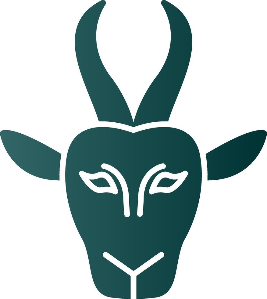 Gazelle Glyph Gradient Icon vector