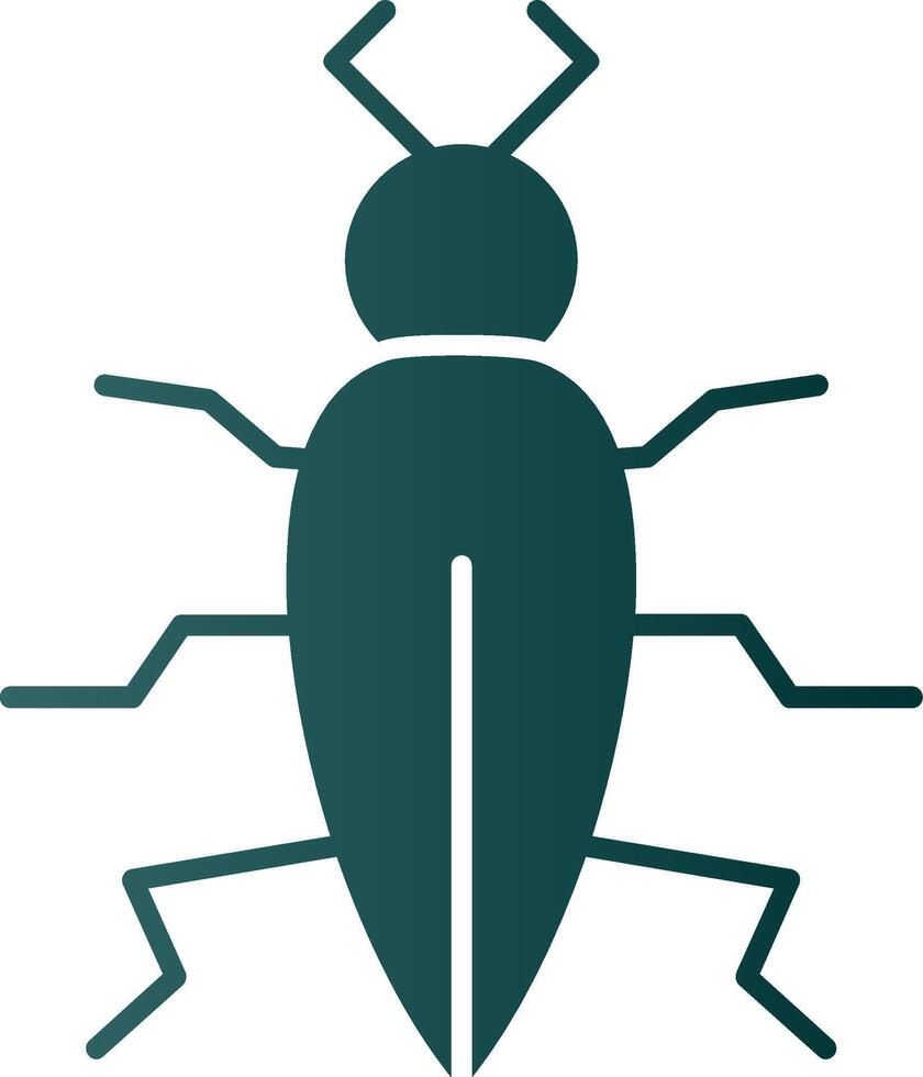 insecto glifo degradado icono vector