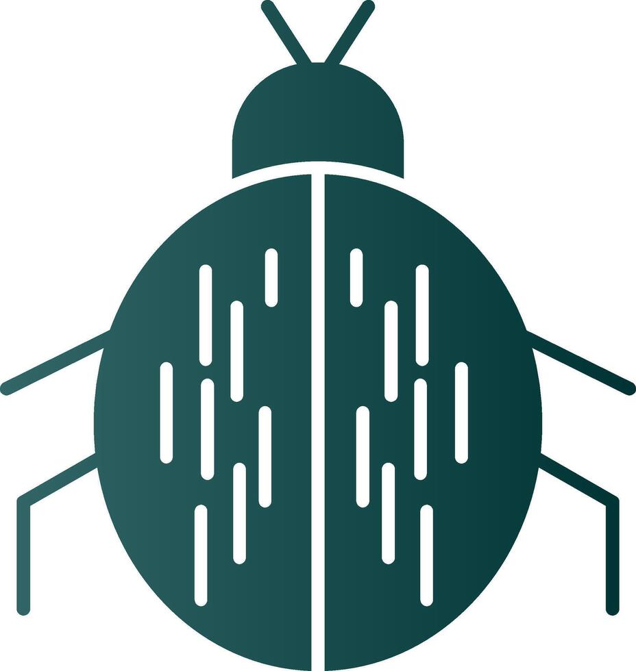 escarabajo glifo degradado icono vector