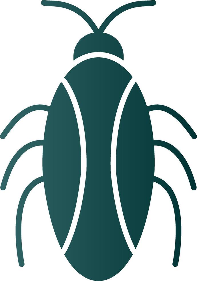 cucaracha glifo degradado icono vector