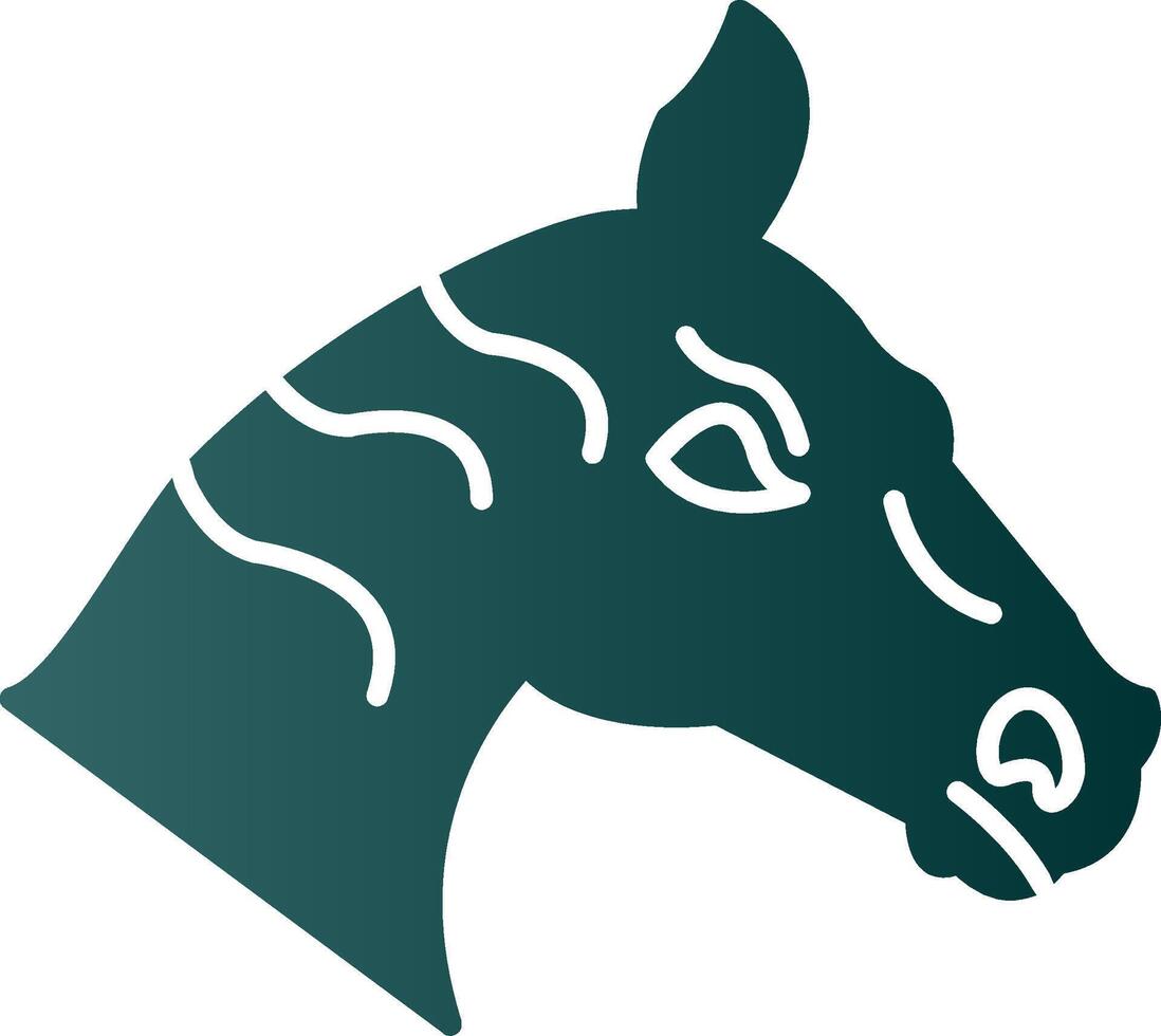 Horse Glyph Gradient Icon vector