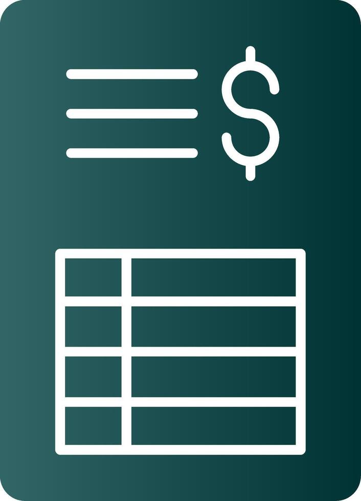 Bill Glyph Gradient Icon vector