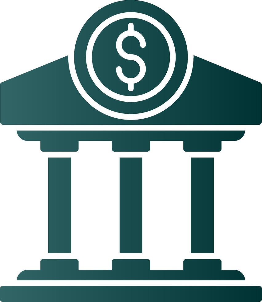 Bank Glyph Gradient Icon vector