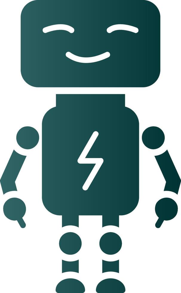 Bot Glyph Gradient Icon vector