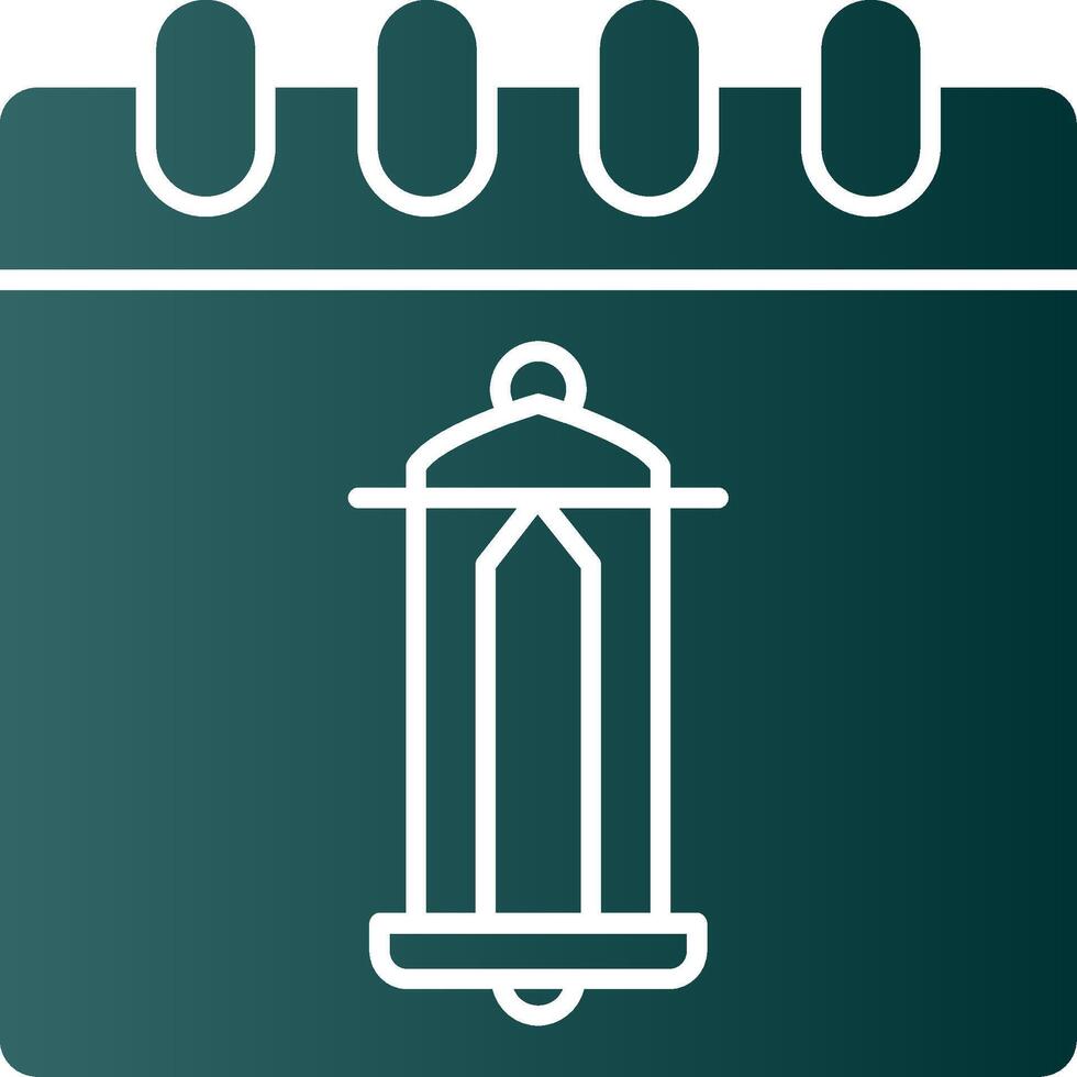 Calendar Glyph Gradient Icon vector