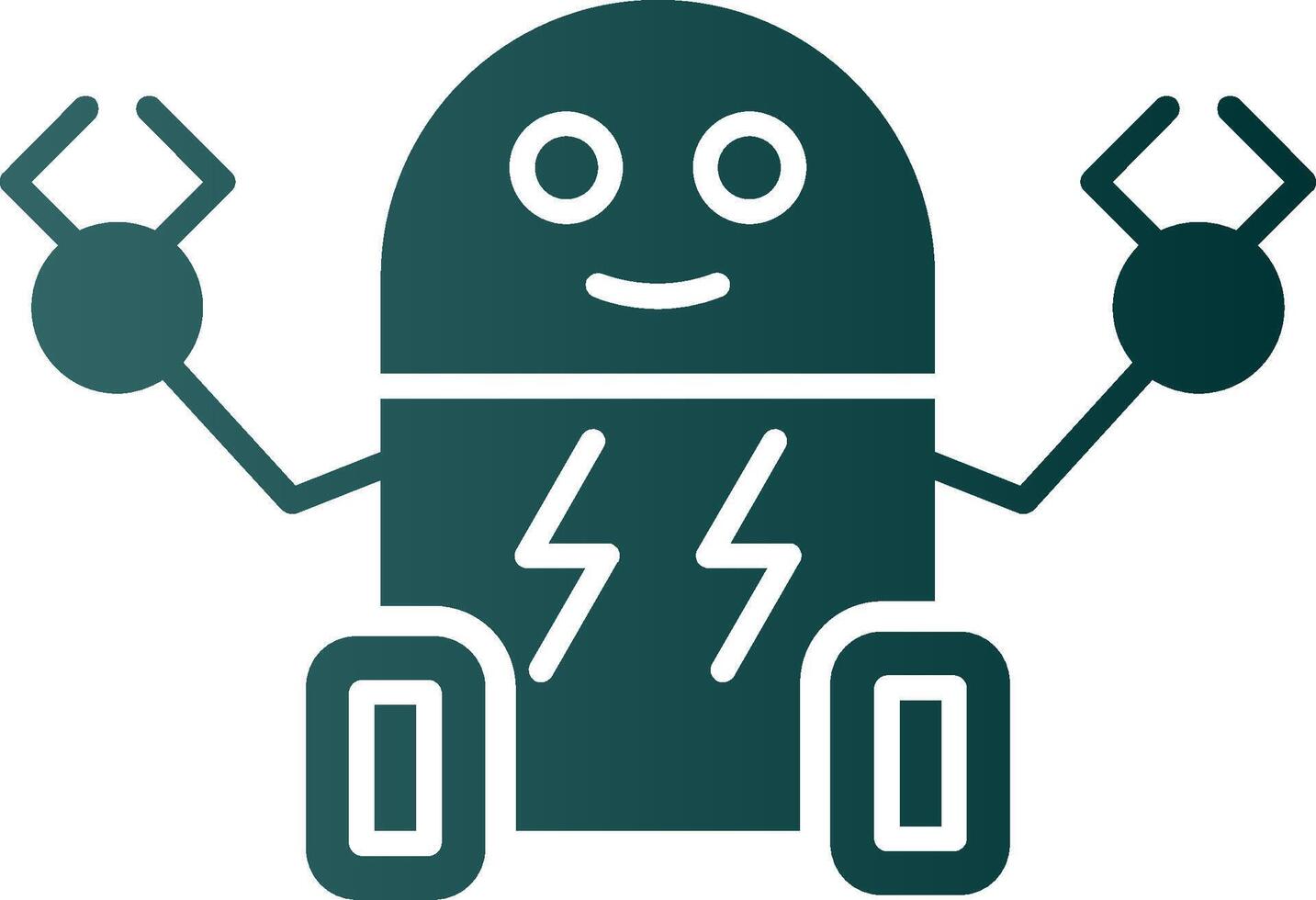 Cyborg Glyph Gradient Icon vector