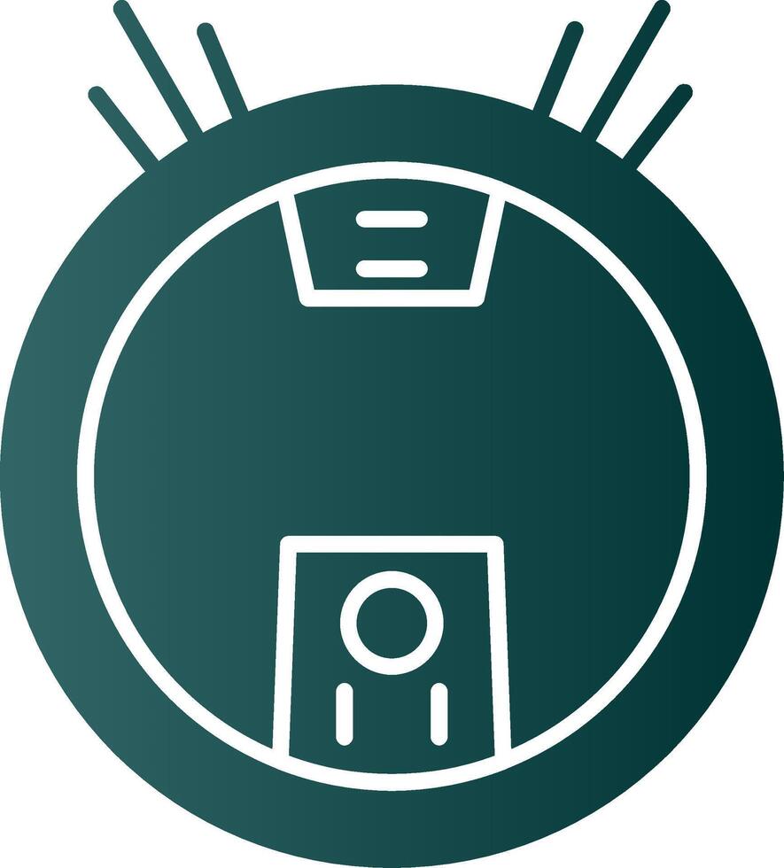 Robot Vacuum Glyph Gradient Icon vector