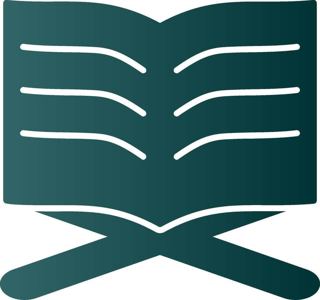 Quran Glyph Gradient Icon vector