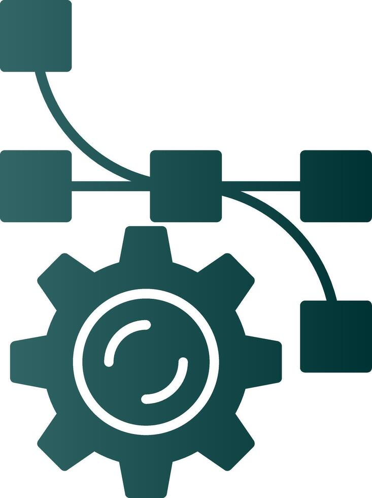 icono de gradiente de glifo de configuración vector