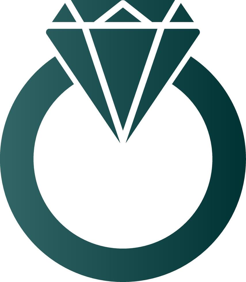 Diamond Ring Glyph Gradient Icon vector