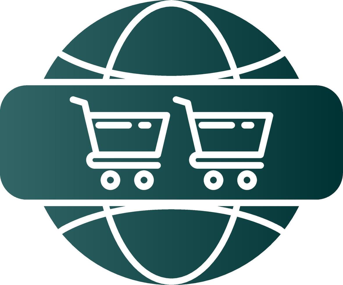 Online Shoping Glyph Gradient Icon vector
