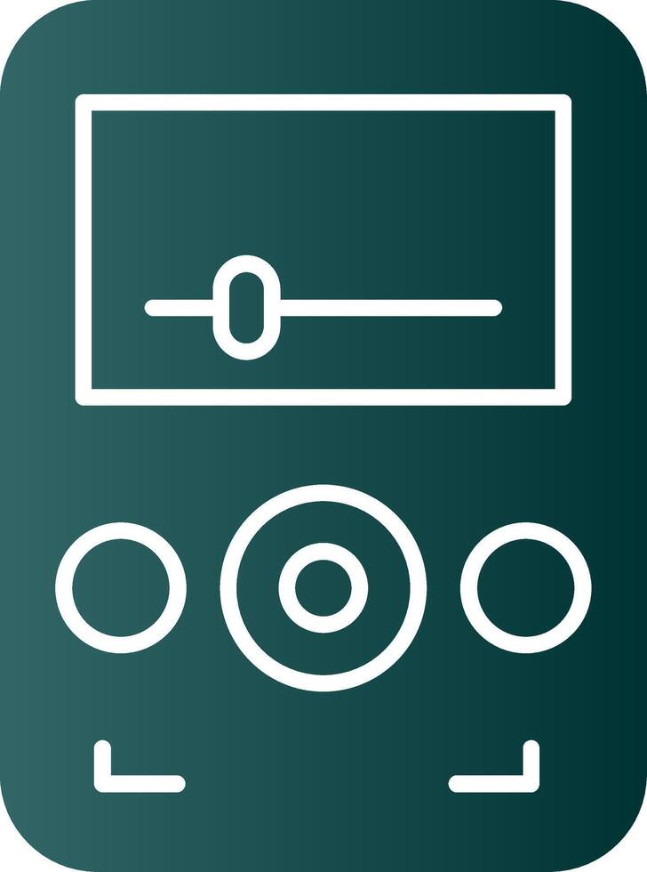 Audio Player Glyph Gradient Icon vector