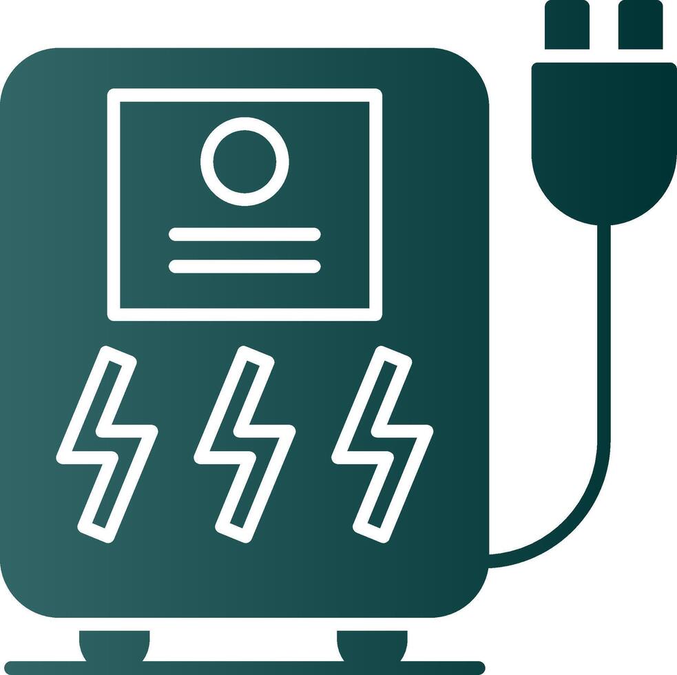 Uninterrupted Power Supply Glyph Gradient Icon vector
