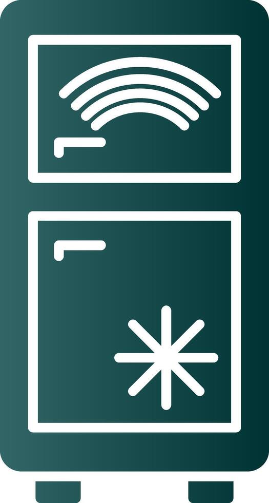 Smart Refrigerator Glyph Gradient Icon vector