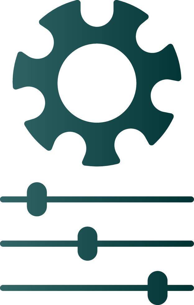 Gear Glyph Gradient Icon vector