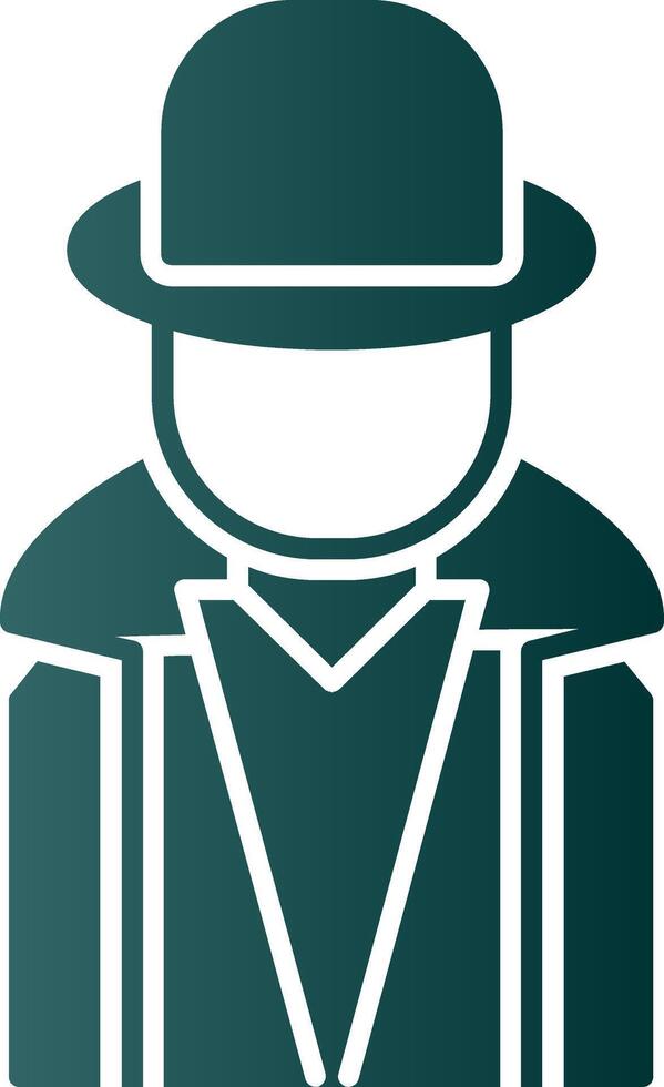 Hacker Glyph Gradient Icon vector