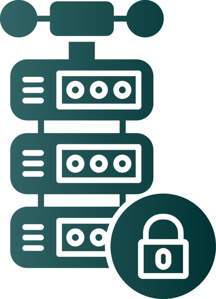 Server Glyph Gradient Icon vector
