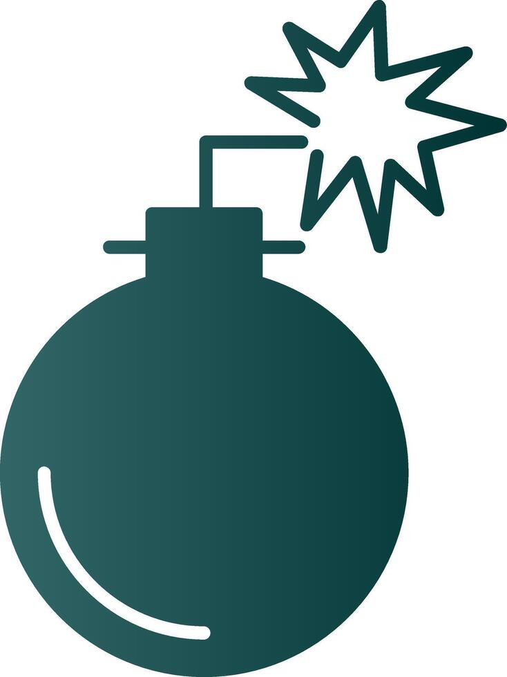 Bomb Glyph Gradient Icon vector