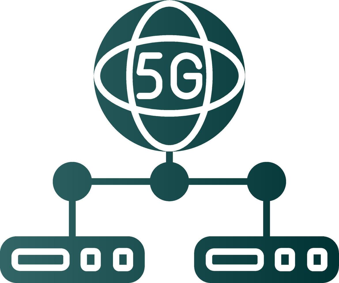 Network Server Glyph Gradient Icon vector