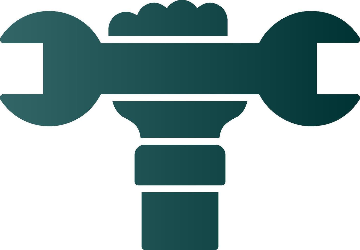 Labour Day Glyph Gradient Icon vector