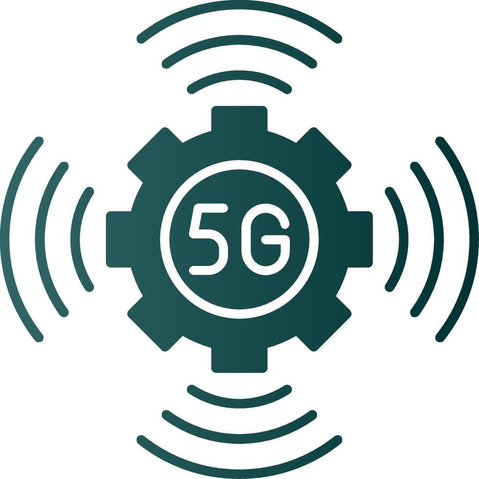 5G Glyph Gradient Icon vector