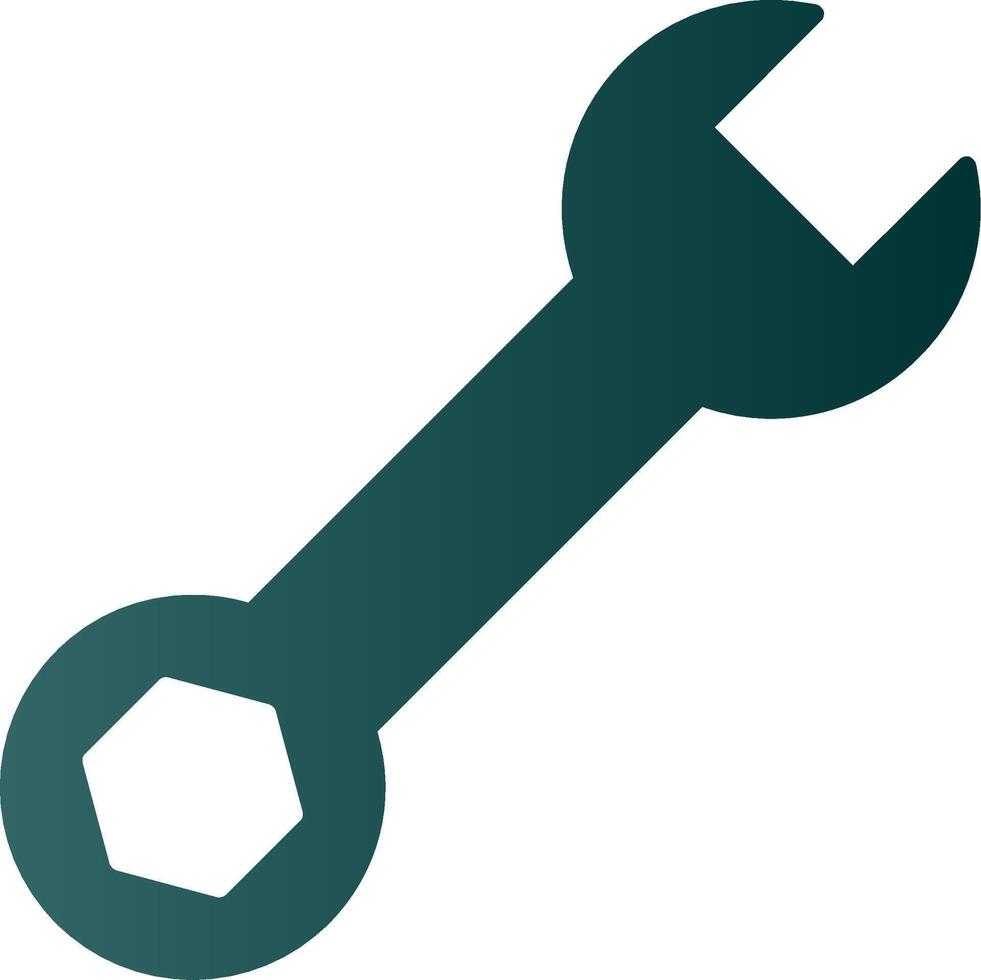 Spanner Glyph Gradient Icon vector