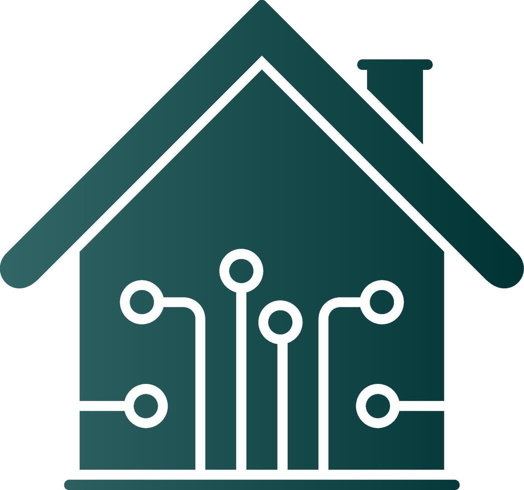 Smart Home Glyph Gradient Icon vector