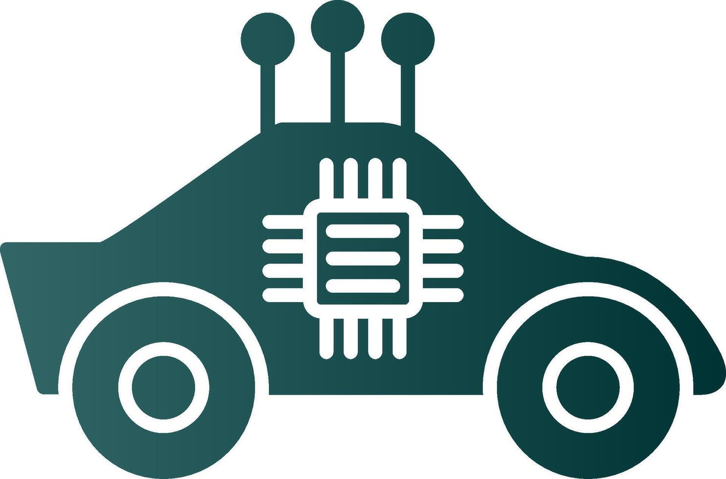 Autonomous Car Glyph Gradient Icon vector