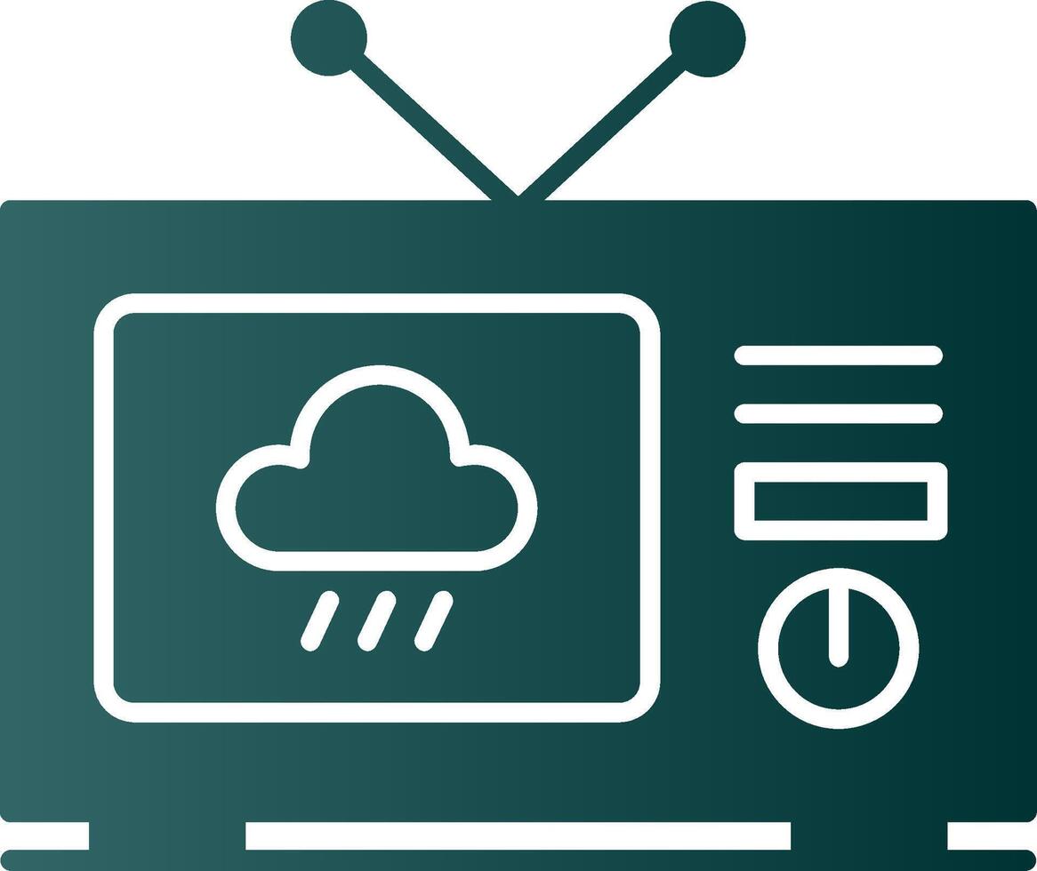 icono de gradiente de glifo de noticias meteorológicas vector