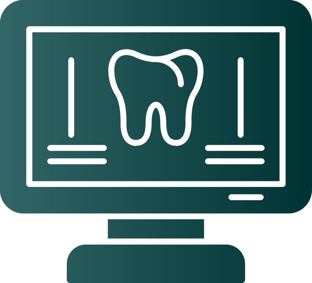 Orthopantomogram Glyph Gradient Icon vector