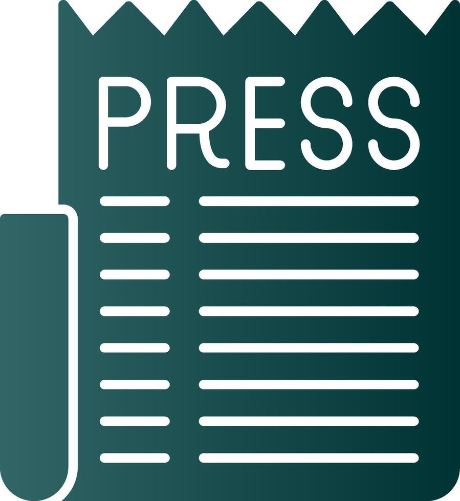 Press Release Glyph Gradient Icon vector