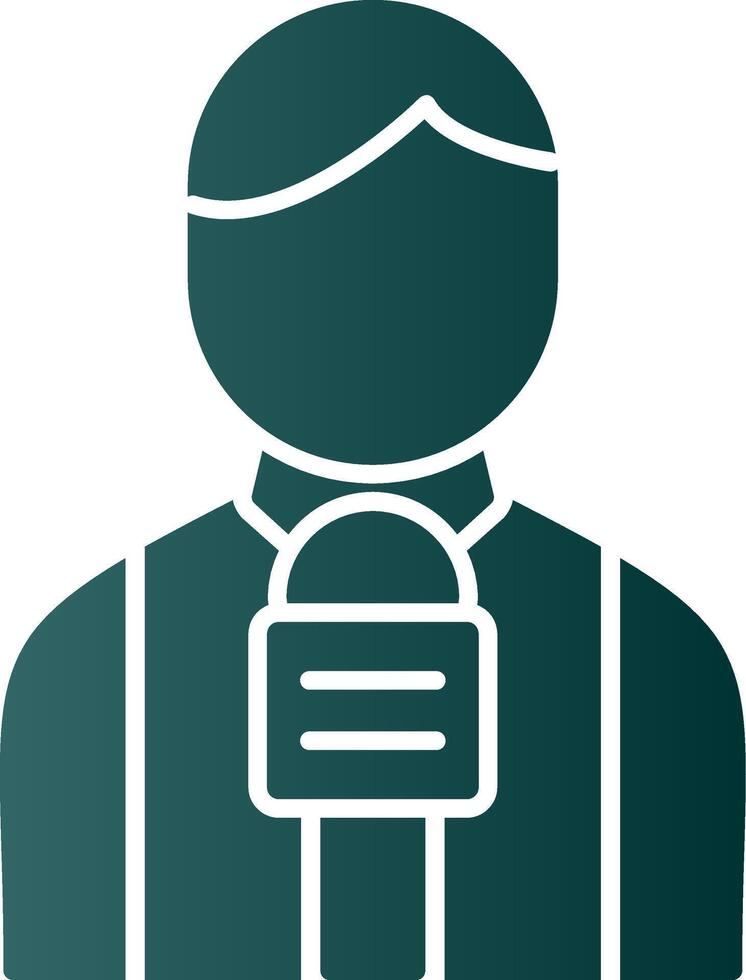 Journalist Glyph Gradient Icon vector