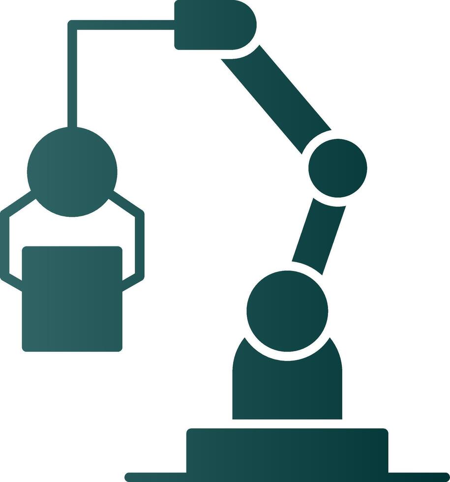 Robotic Machine Glyph Gradient Icon vector