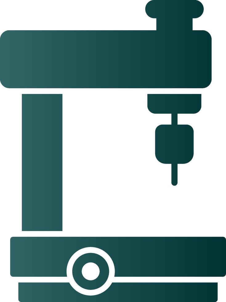 Milling Machine Glyph Gradient Icon vector