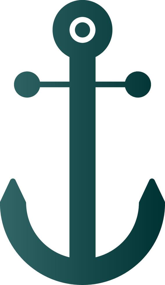 Anchor Glyph Gradient Icon vector