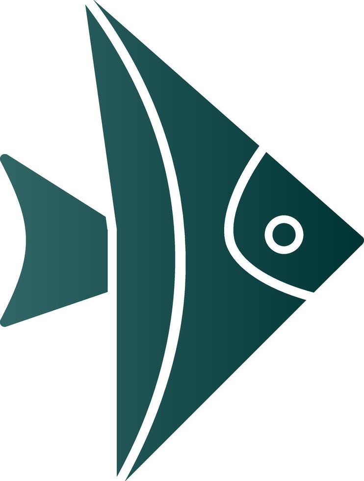 Fish Glyph Gradient Icon vector
