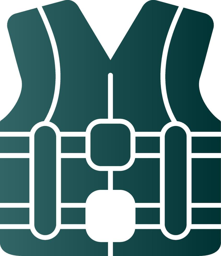 Life Vest Glyph Gradient Icon vector
