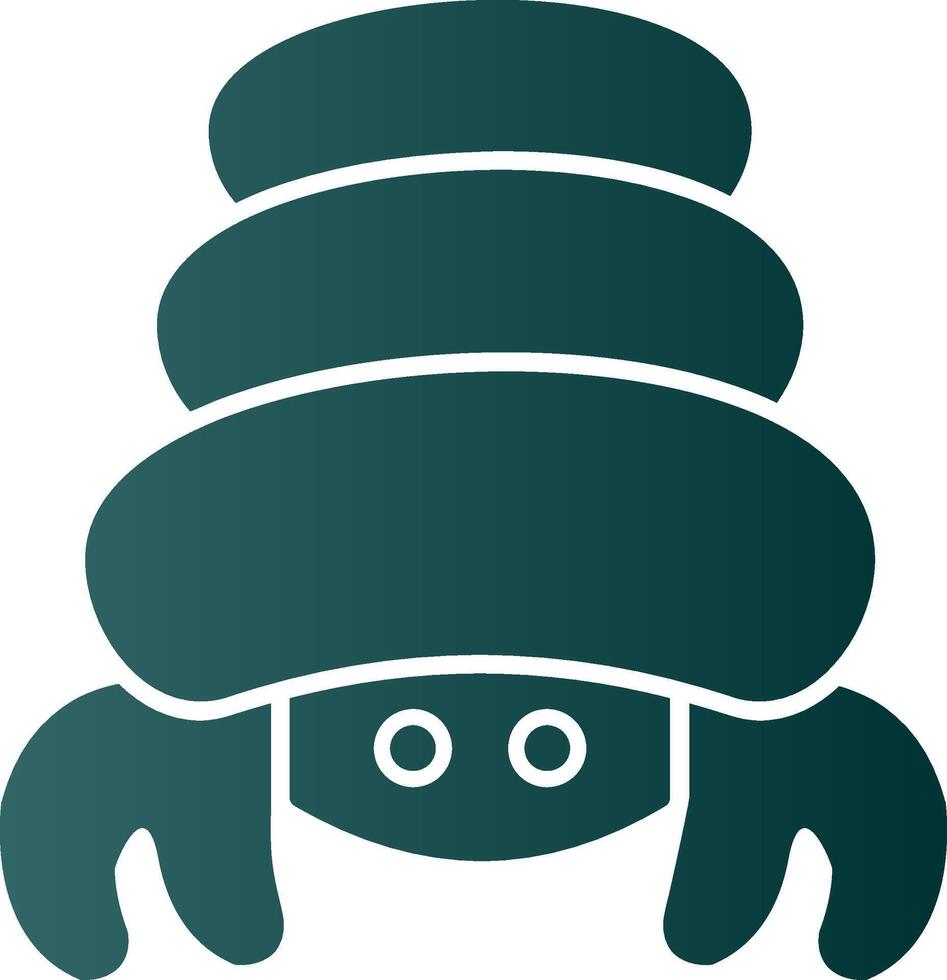 Hermit Crab Glyph Gradient Icon vector