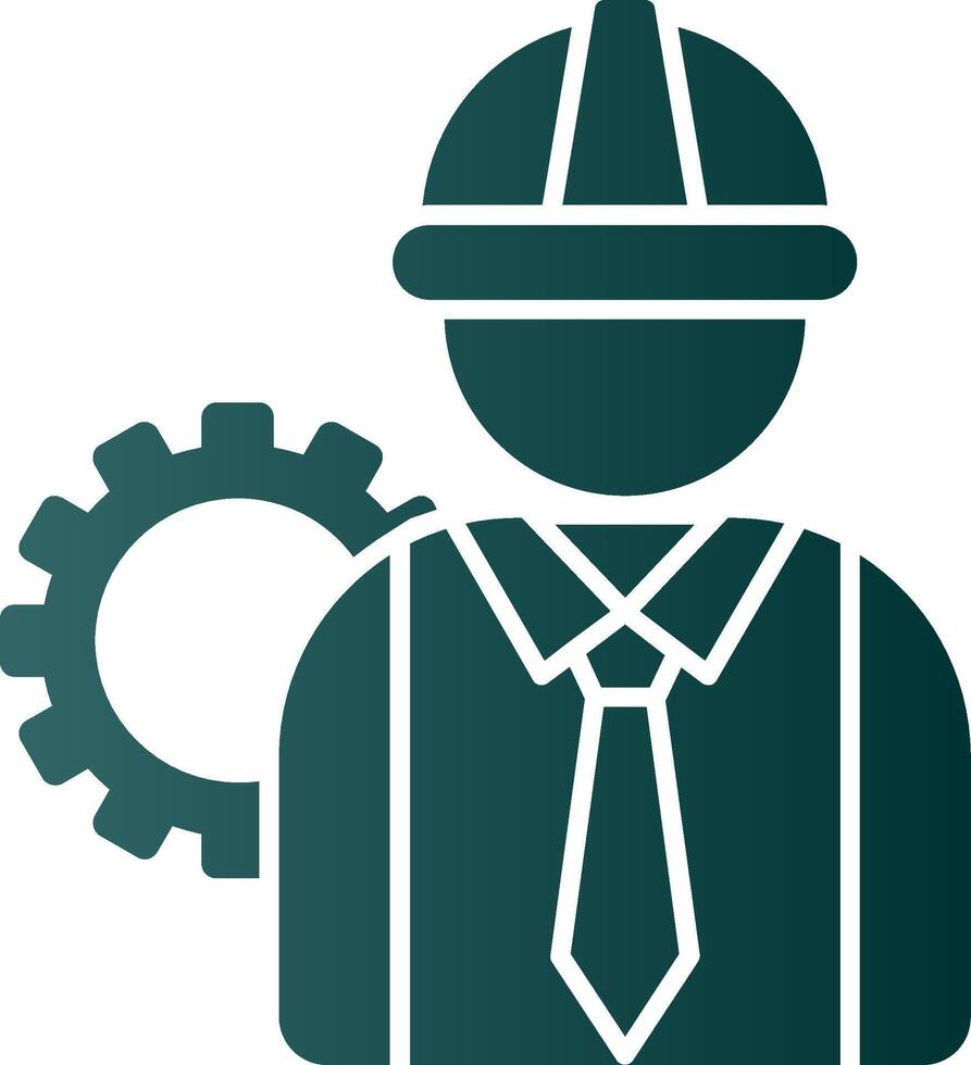 Engineer Glyph Gradient Icon vector